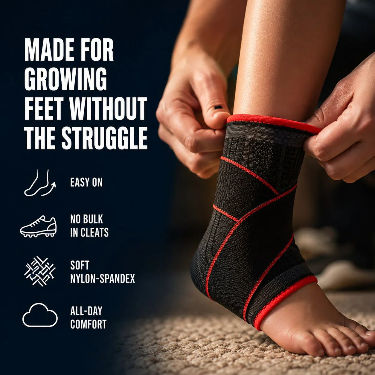 KidFormance — Youth Heel & Growth Plate Support Sleeves